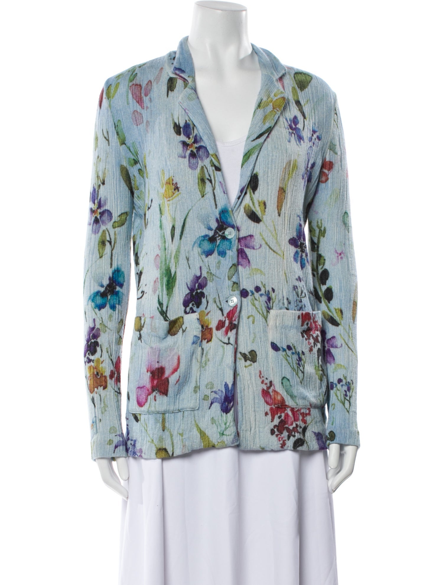 Avant Toi Cashmere Floral Print Blazer