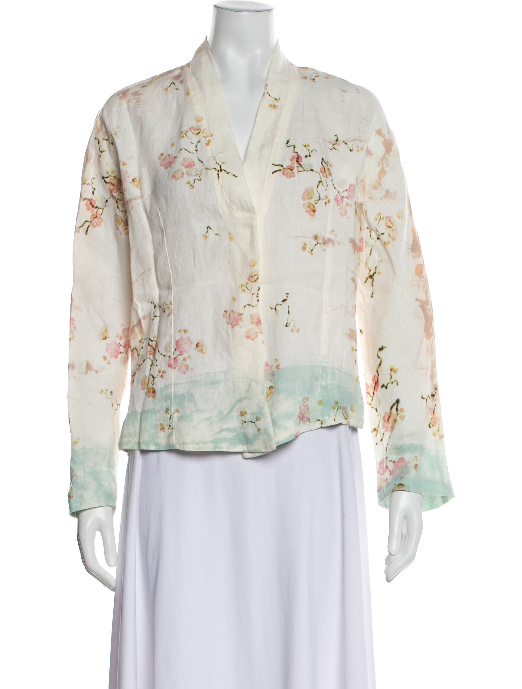Avant Toi Hemp Floral Print Evening Jacket