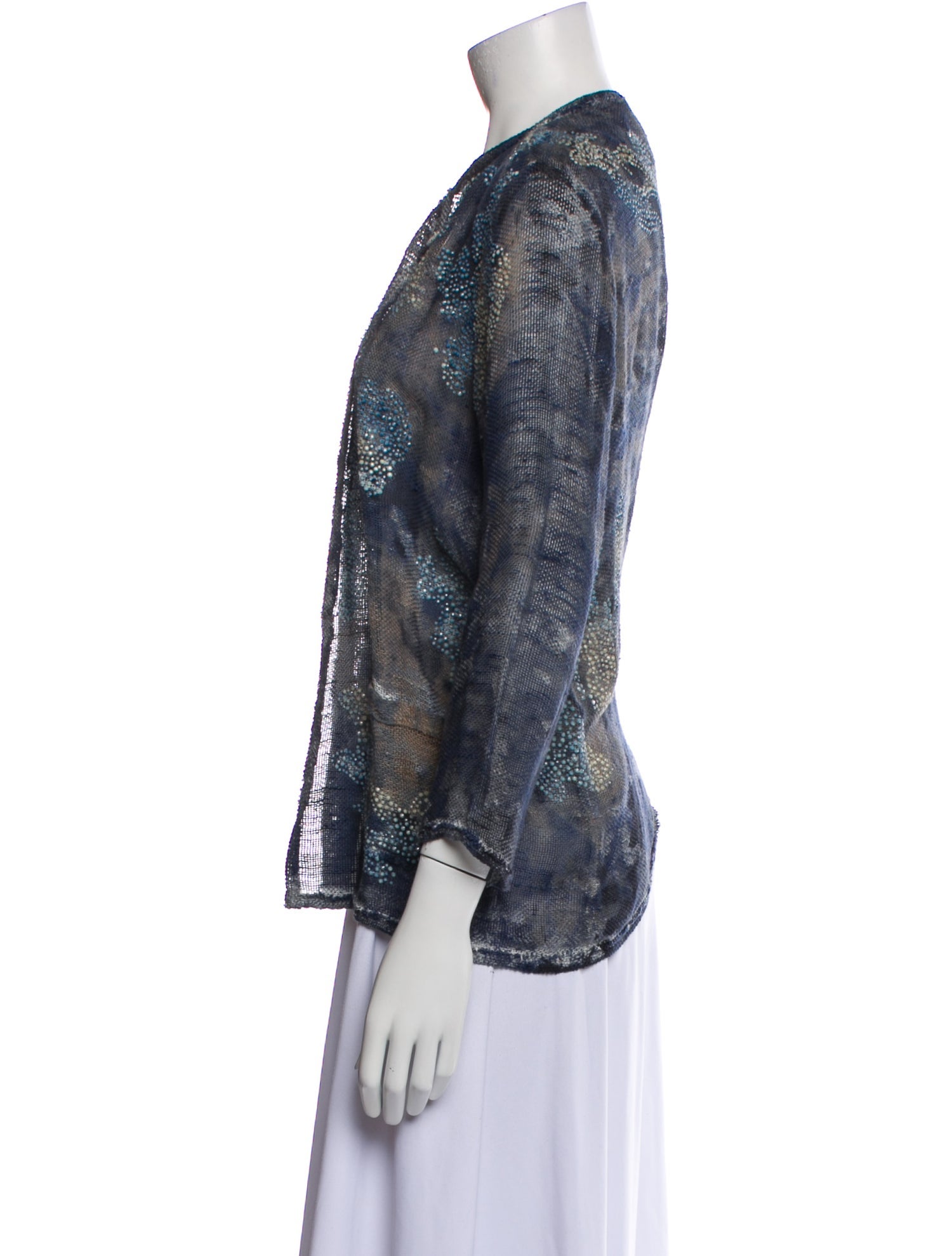 Avant Toi Linen Floral Print Sweater