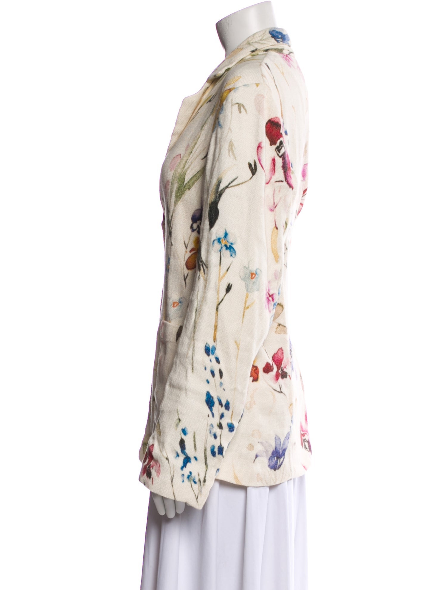 Avant Toi Linen Floral Print Blazer