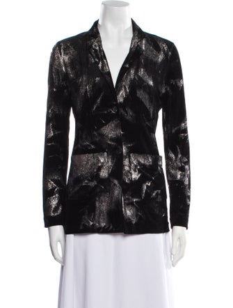 Avant Toi Velvet Floral Print Evening Jacket