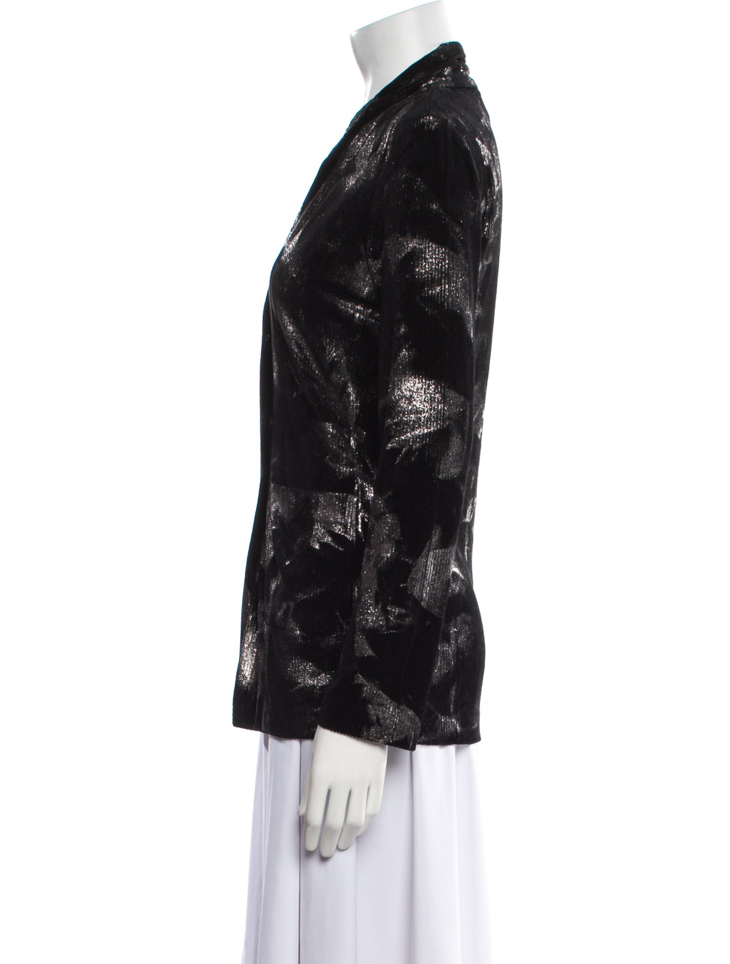 Avant Toi Velvet Floral Print Evening Jacket