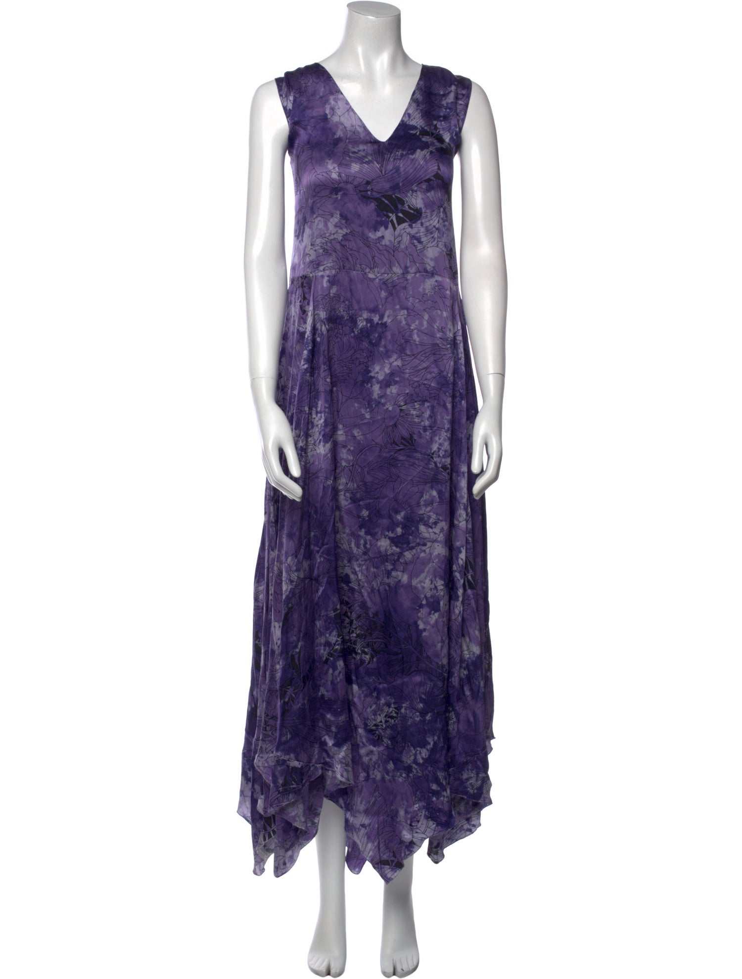Avant Toi Tie-Dye Print Long Dress
