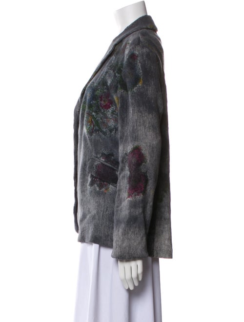 Avant Toi Linen Floral Print Blazer