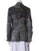 Avant Toi Linen Floral Print Blazer
