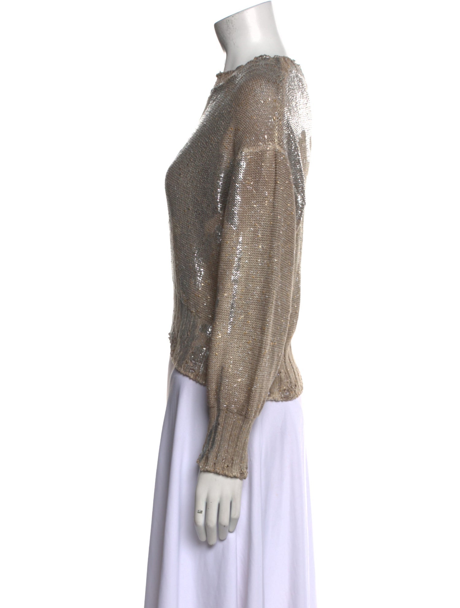 Avant Toi Distressed Mock Neck Sweater