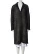 Avant Toi Wool Tweed Pattern Faux Fur Coat