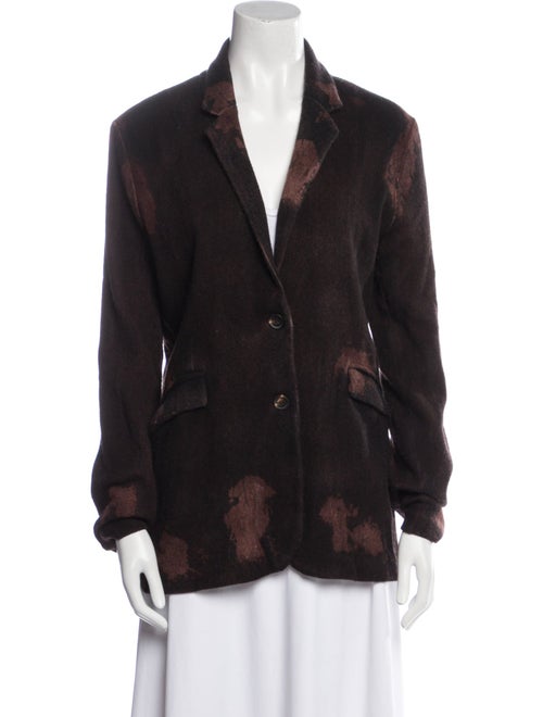 Avant Toi Merino Wool Colorblock Pattern Blazer