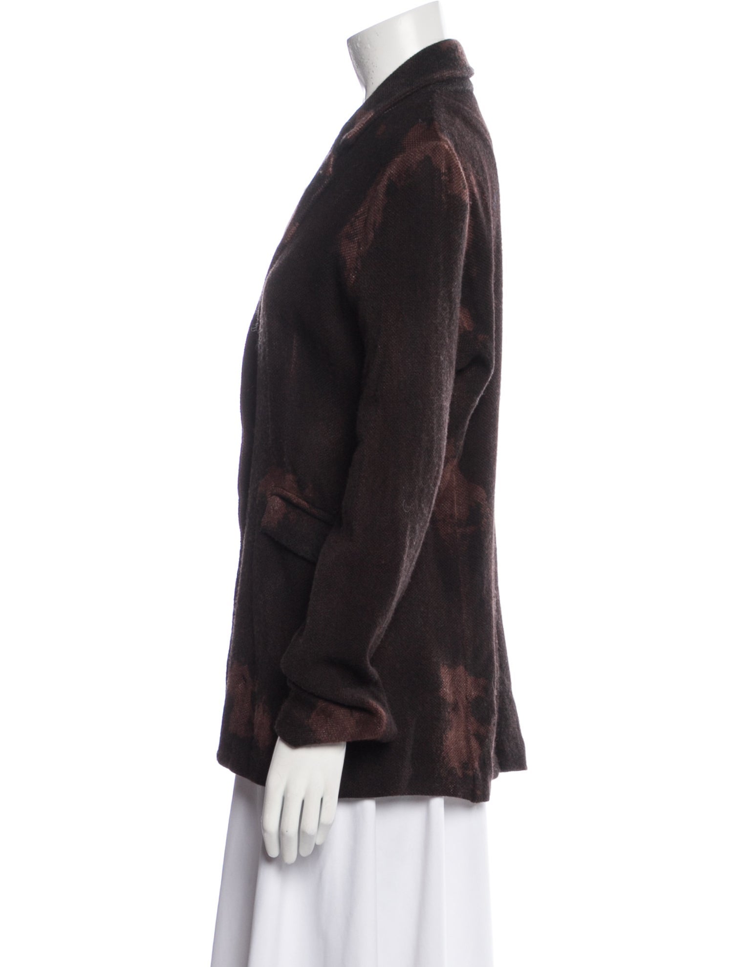 Avant Toi Merino Wool Colorblock Pattern Blazer