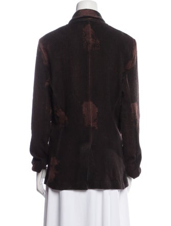 Avant Toi Merino Wool Colorblock Pattern Blazer