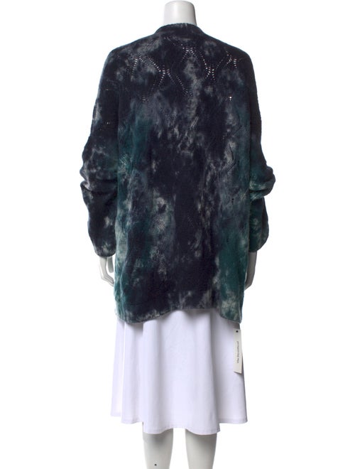 Avant Toi Tie-Dye Print V-Neck Sweater