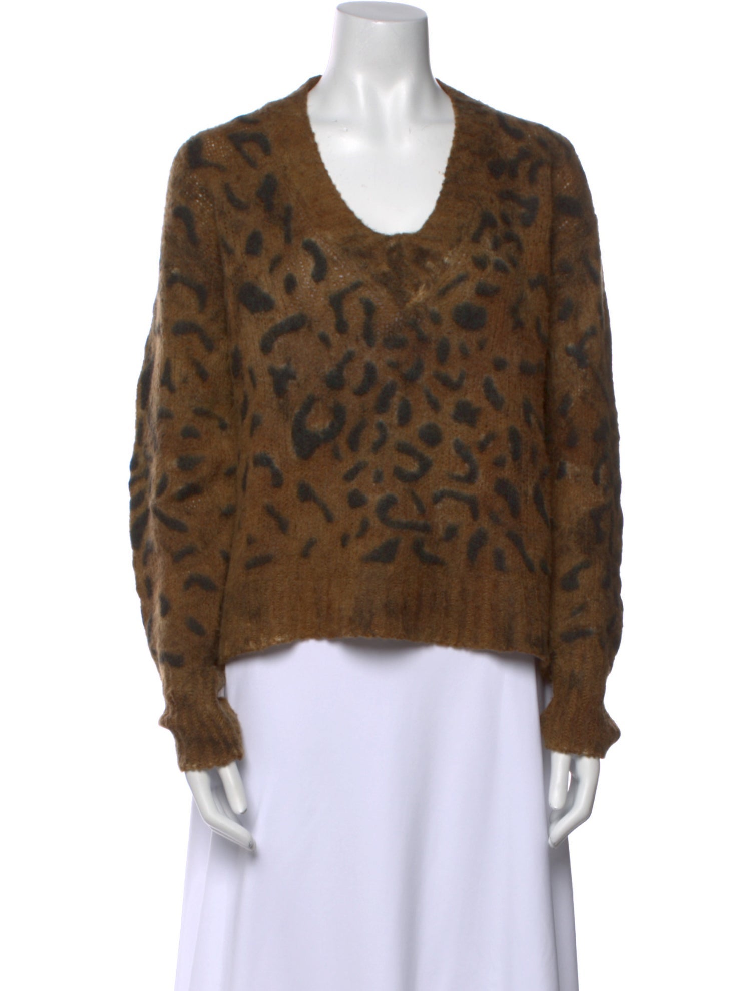 Avant Toi Cashmere Animal Print Sweater