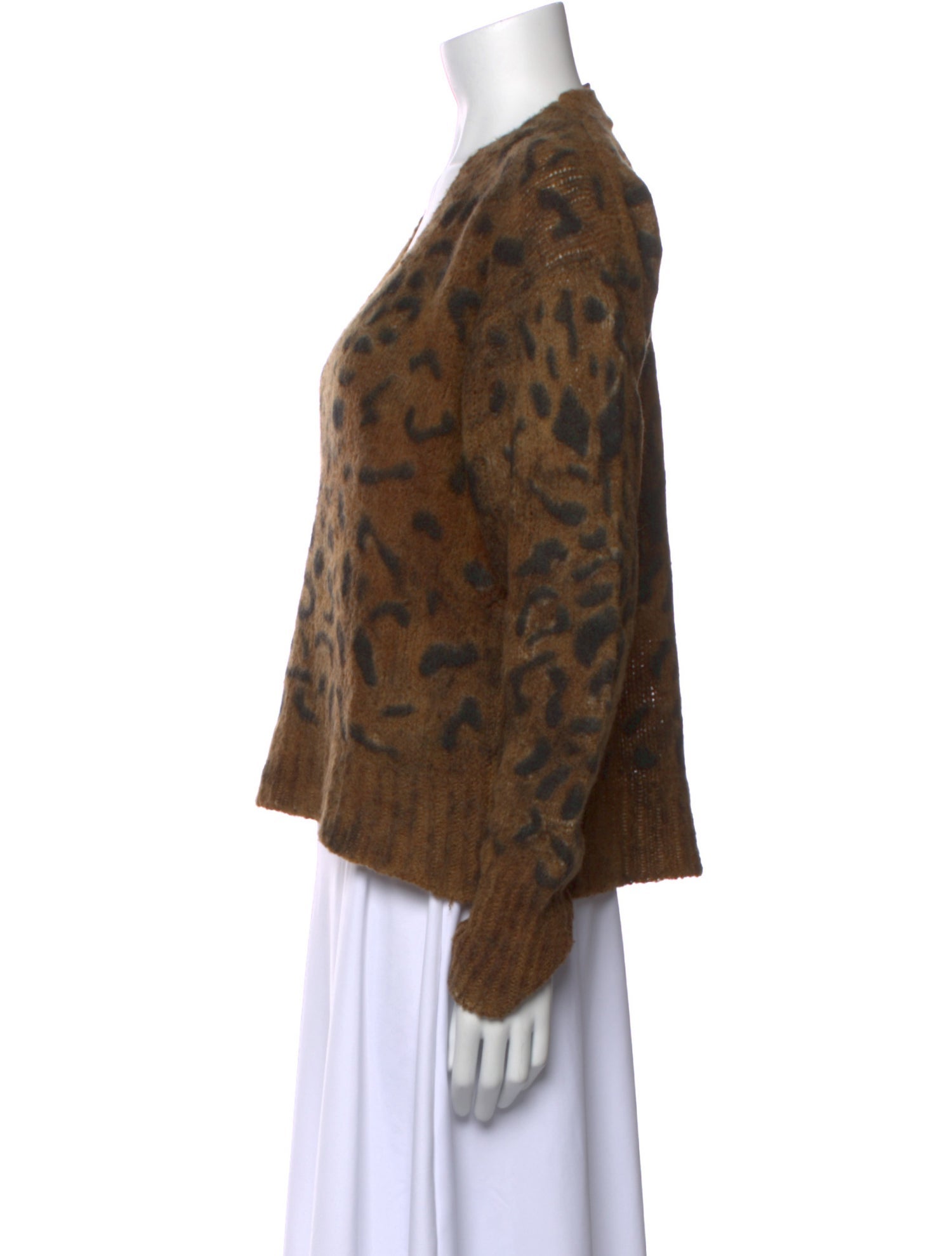 Avant Toi Cashmere Animal Print Sweater