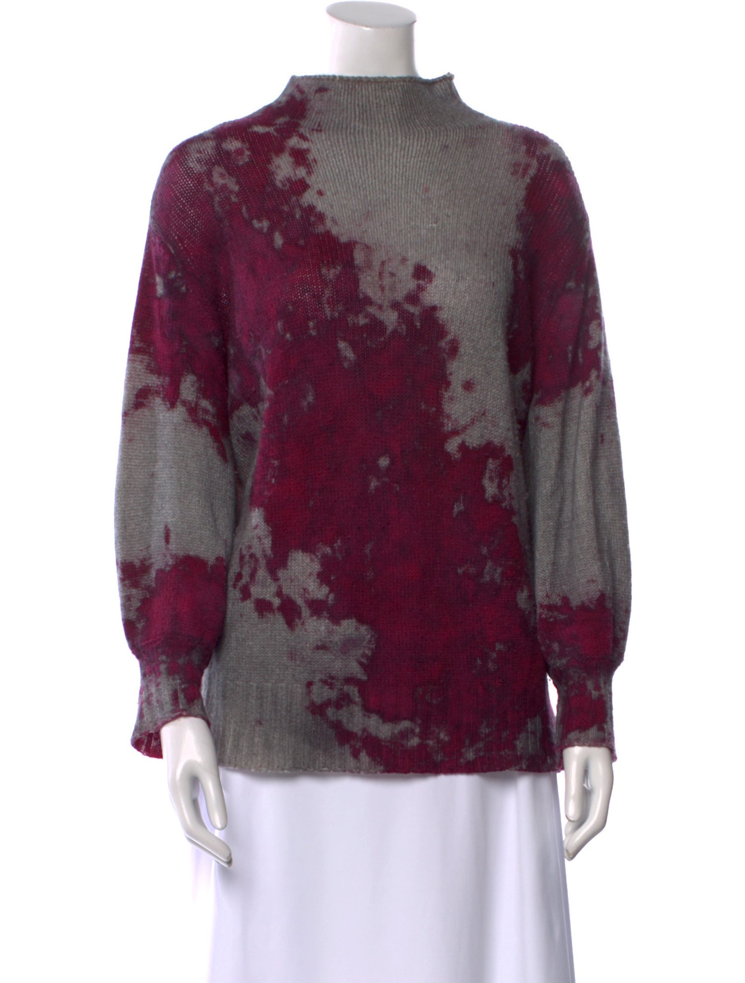 Avant Toi Printed Mock Neck Sweater