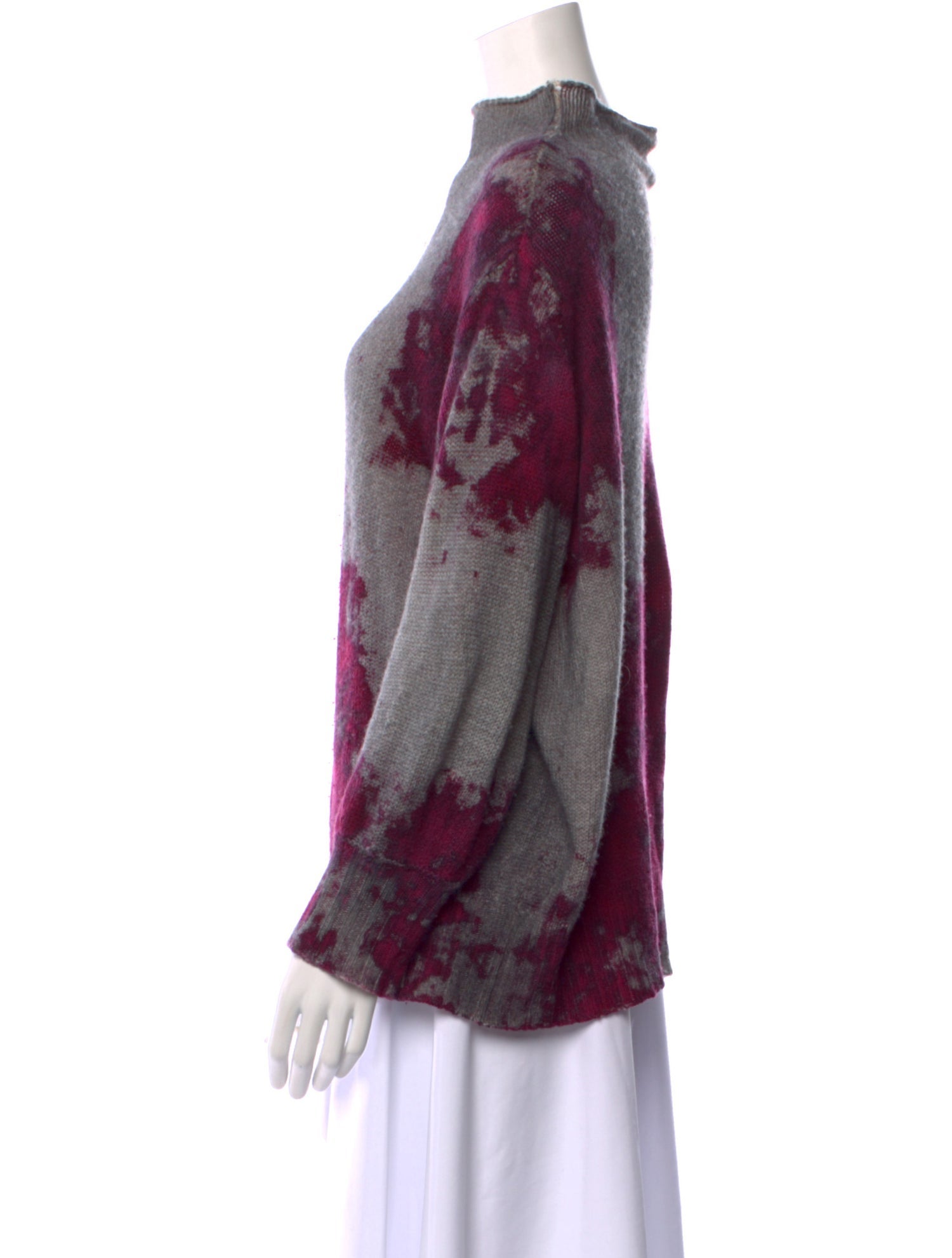 Avant Toi Printed Mock Neck Sweater