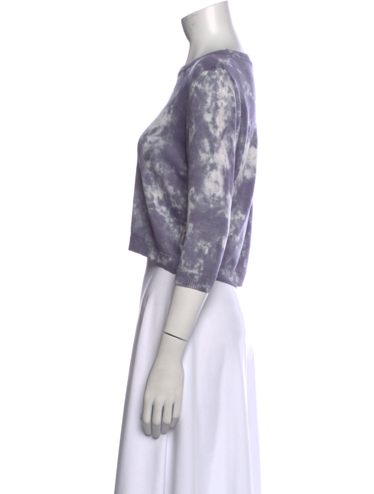 Avant Toi Silk Tie-Dye Print Sweater