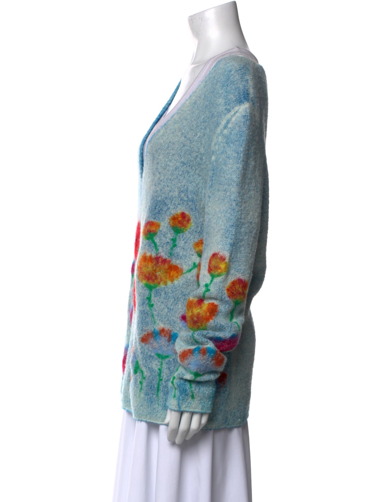 Avant Toi Printed V-Neck Sweater