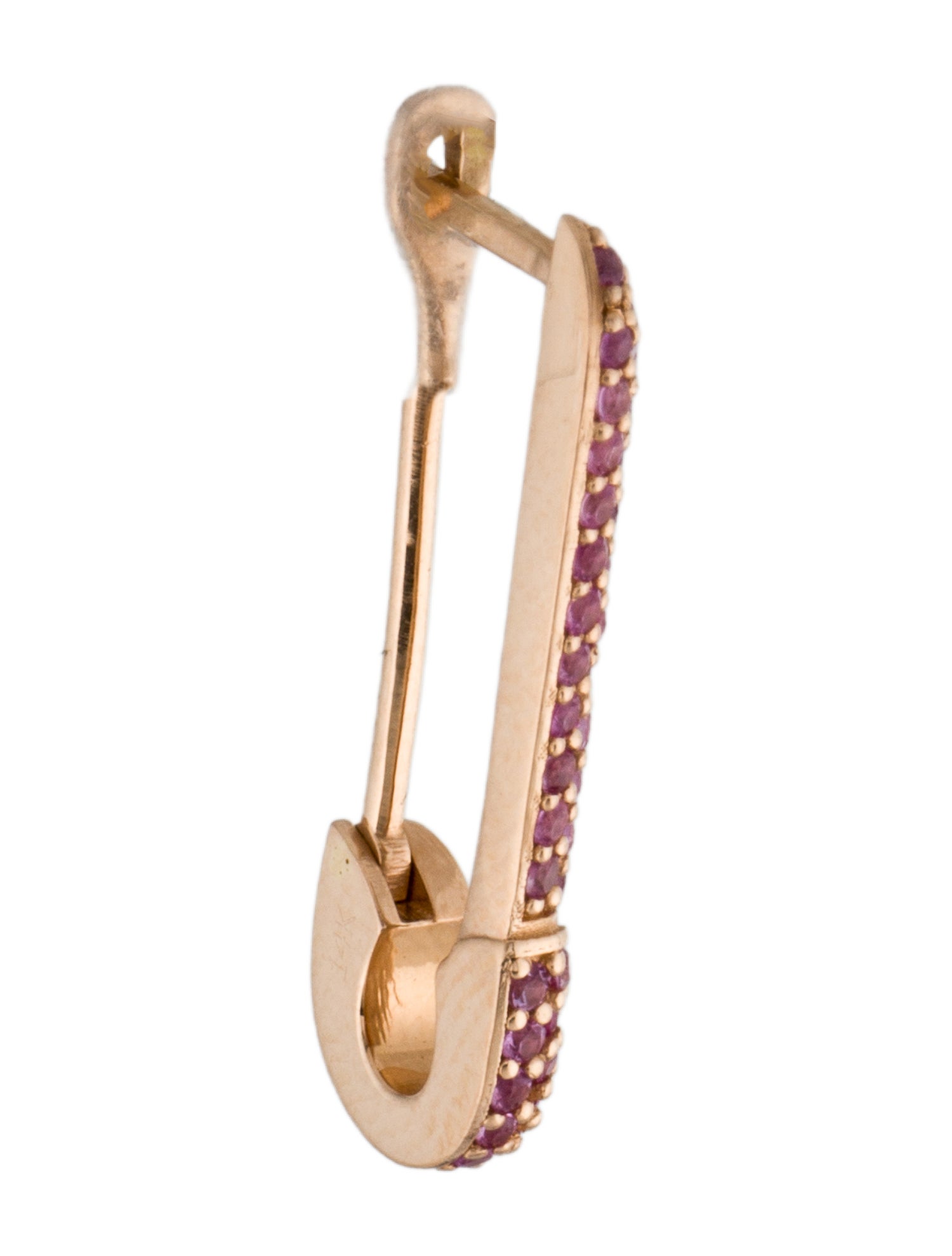 Skyler + Jones 14K Sapphire Safety Pin Single Earring