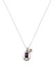 Alexandra Mor Amethyst & Diamond Pendant Necklace