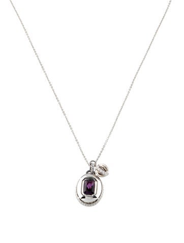 Alexandra Mor Pendant Necklace Amethyst & Diamond