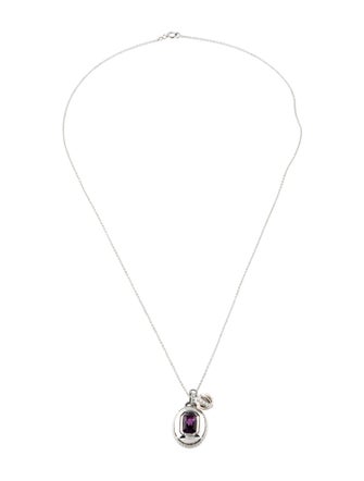 Alexandra Mor Amethyst & Diamond Pendant Necklace