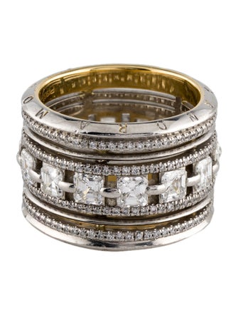 Alexandra Mor Platinum Diamond Signature Wide Eternity Band