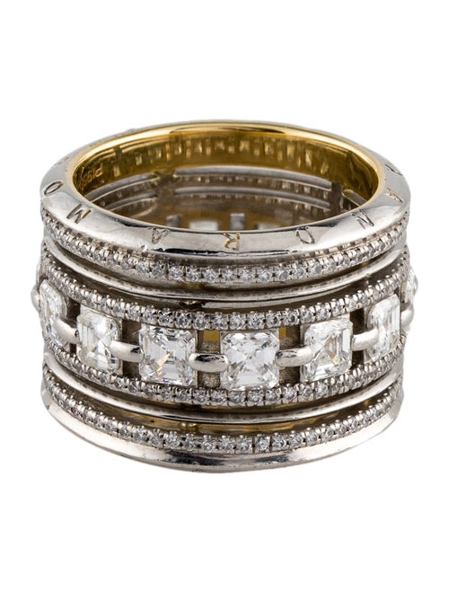 Alexandra Mor Platinum Diamond Signature Wide Eternity Band