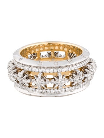 Alexandra Mor Eternity Band 18K 1.35ctw Diamond Snowflake Narrow 6.25