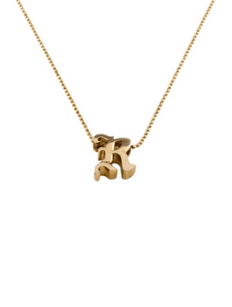 Alex Woo 14K Initial 'R' Pendant Necklace