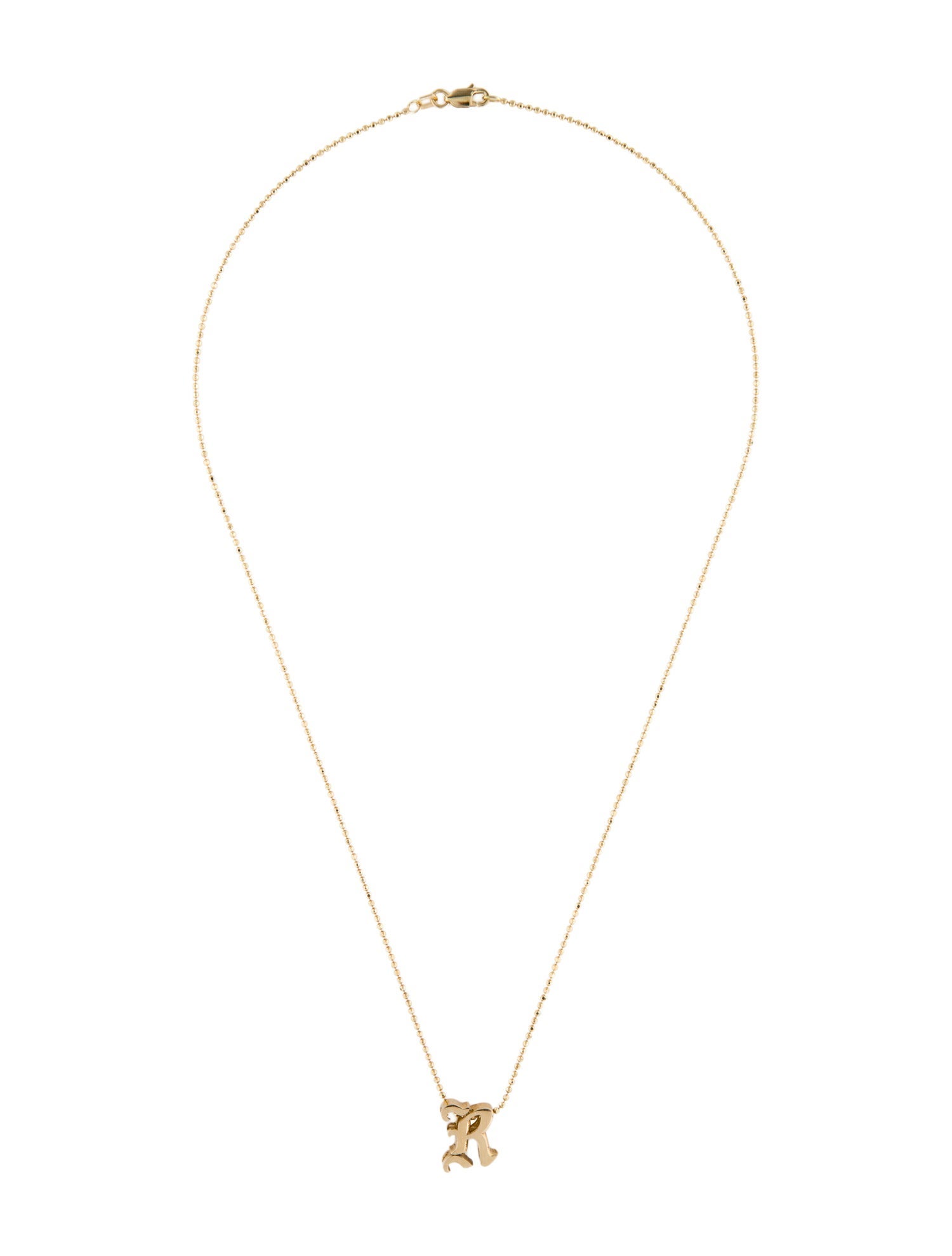 Alex Woo 14K Initial 'R' Pendant Necklace