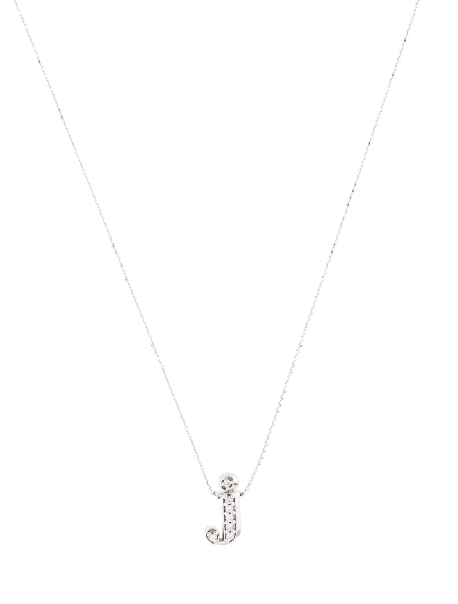 Alex Woo 14K Diamond 'J' Pendant Necklace