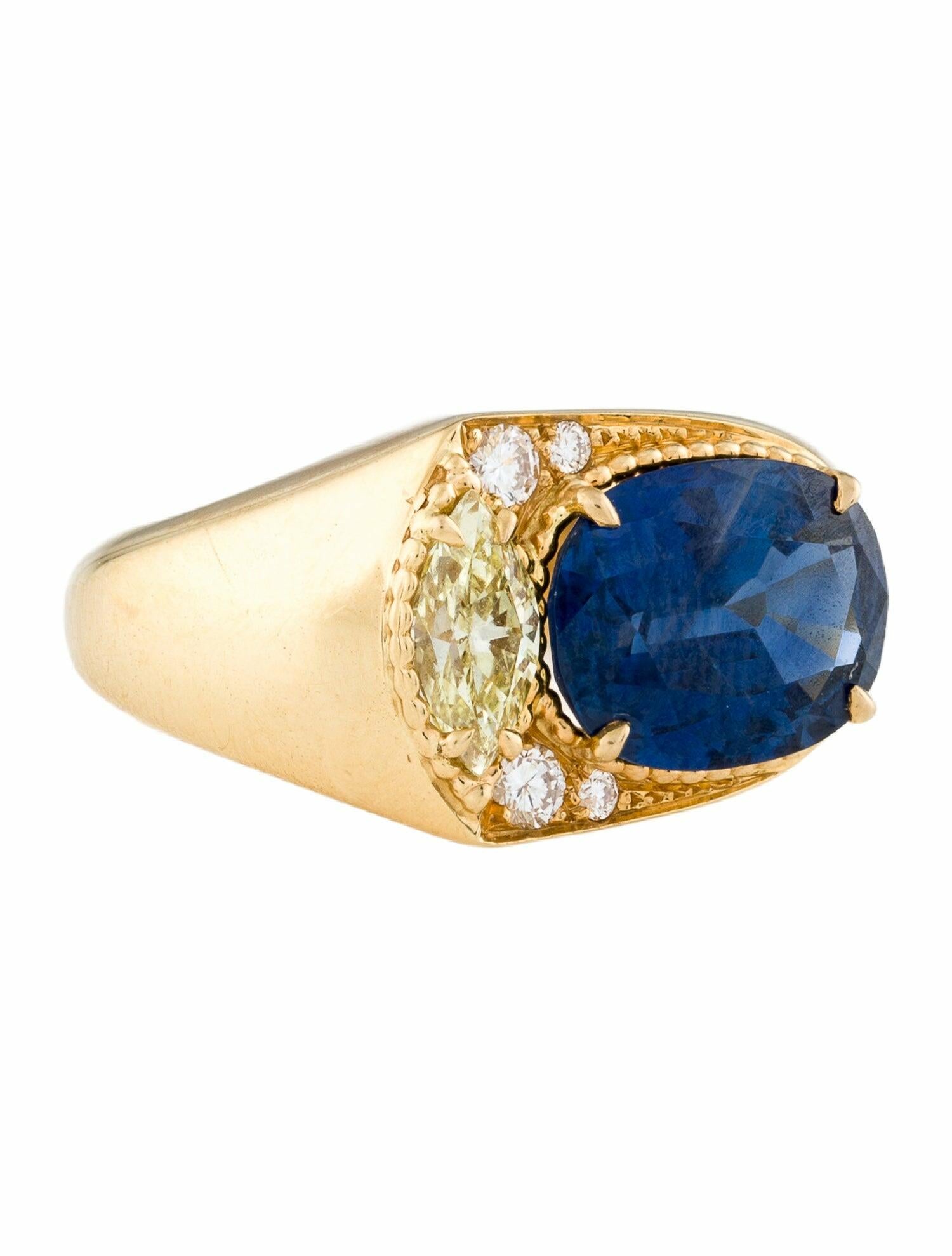Alexandre Reza 18K 3.54ct No Heat Burmese Sapphire & Diamond Cocktail Ring