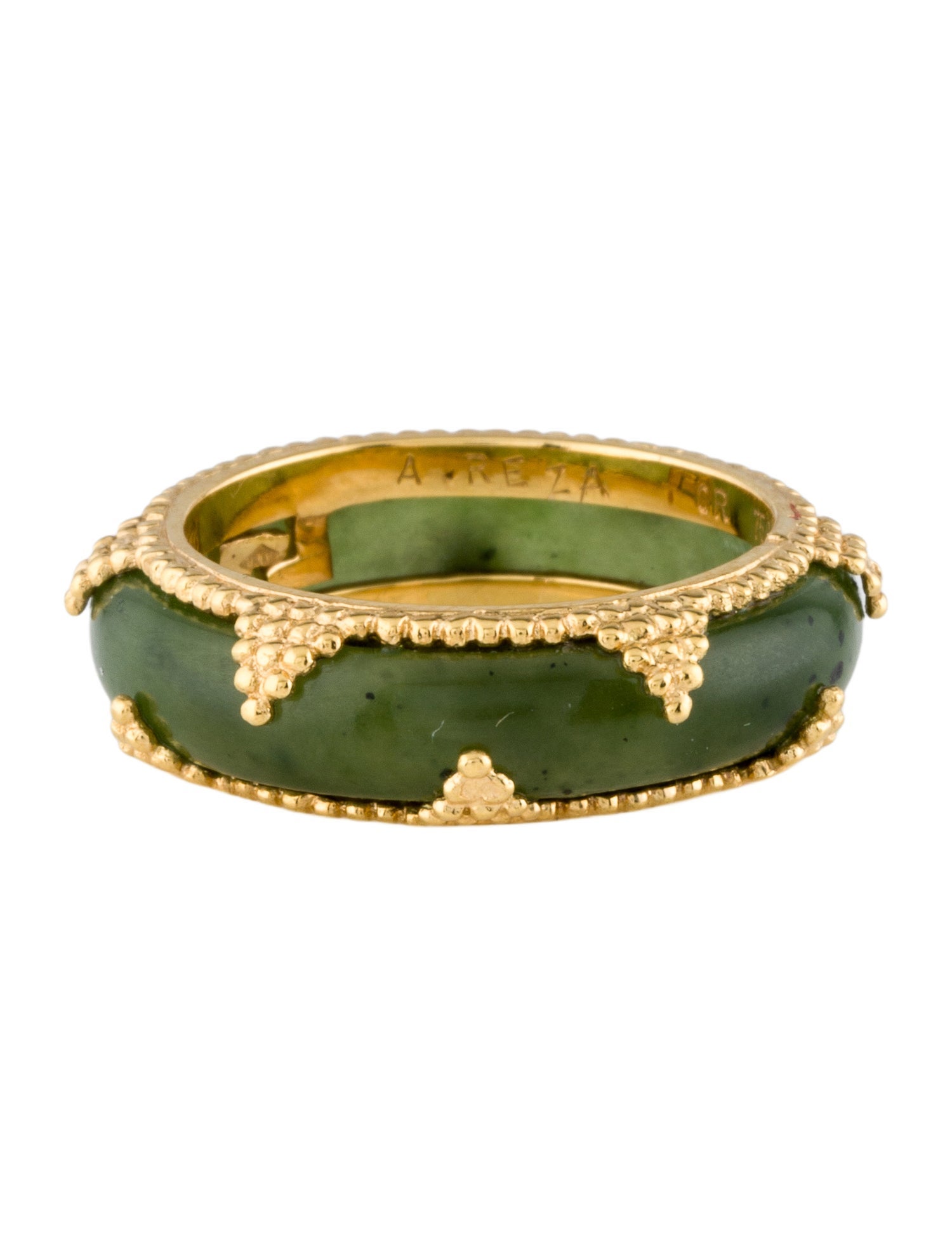 Alexandre Reza 18K Nephrite Suze Band