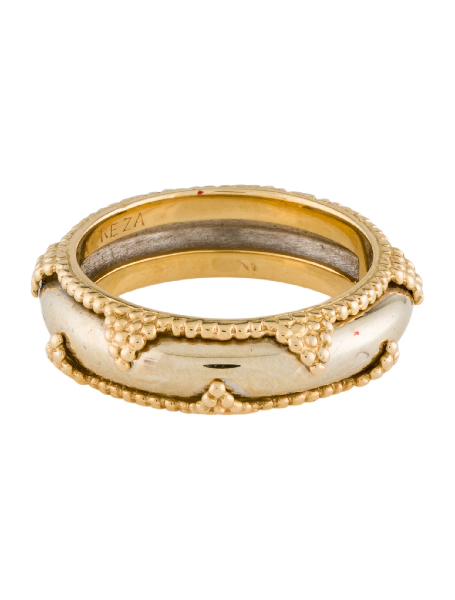 Alexandre Reza Two-Tone Beaded Band