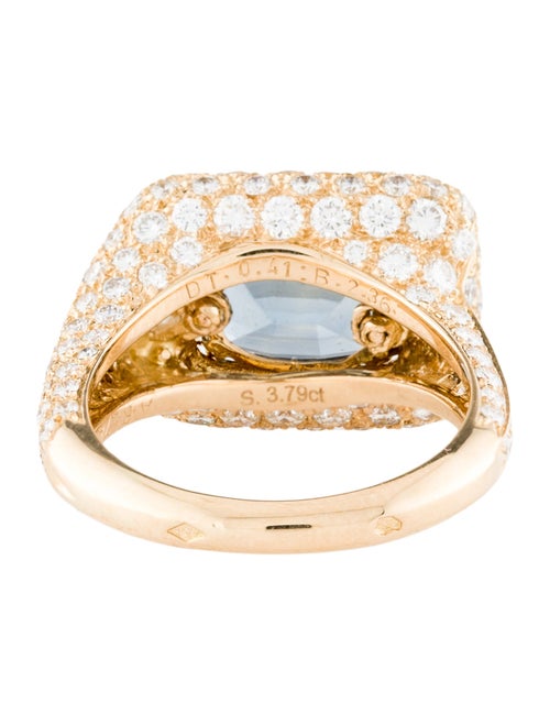 Alexandre Reza 18K 3.79ct Unheated Sapphire & Diamond Cocktail Ring