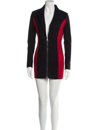 Anthony Vaccarello Colorblock Pattern Coat