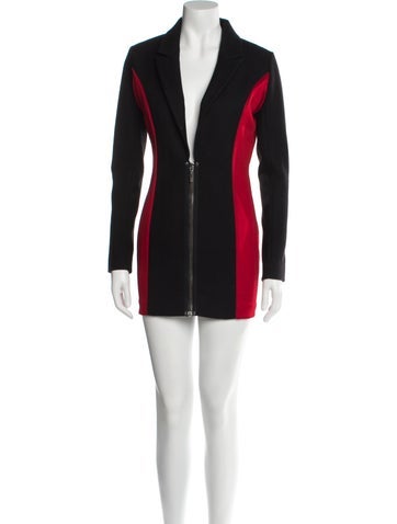 Anthony Vaccarello Coats Colorblock Pattern Coat Us8, Fr40 | M