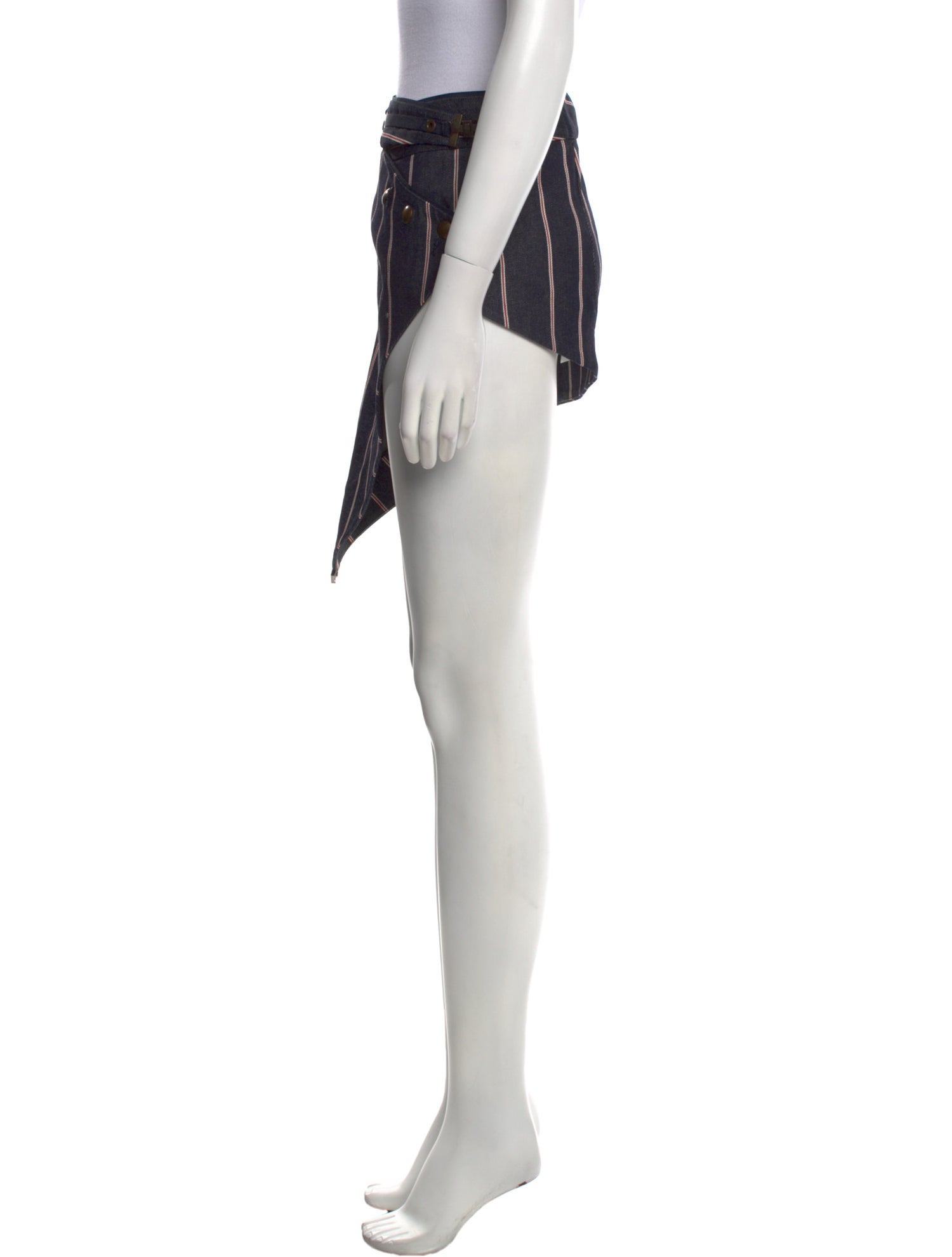 Anthony Vaccarello Striped Knee-Length Skirt