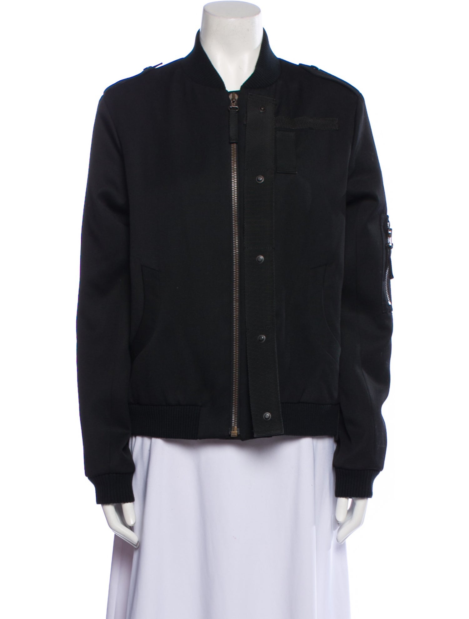 Anthony Vaccarello Wool Bomber Jacket