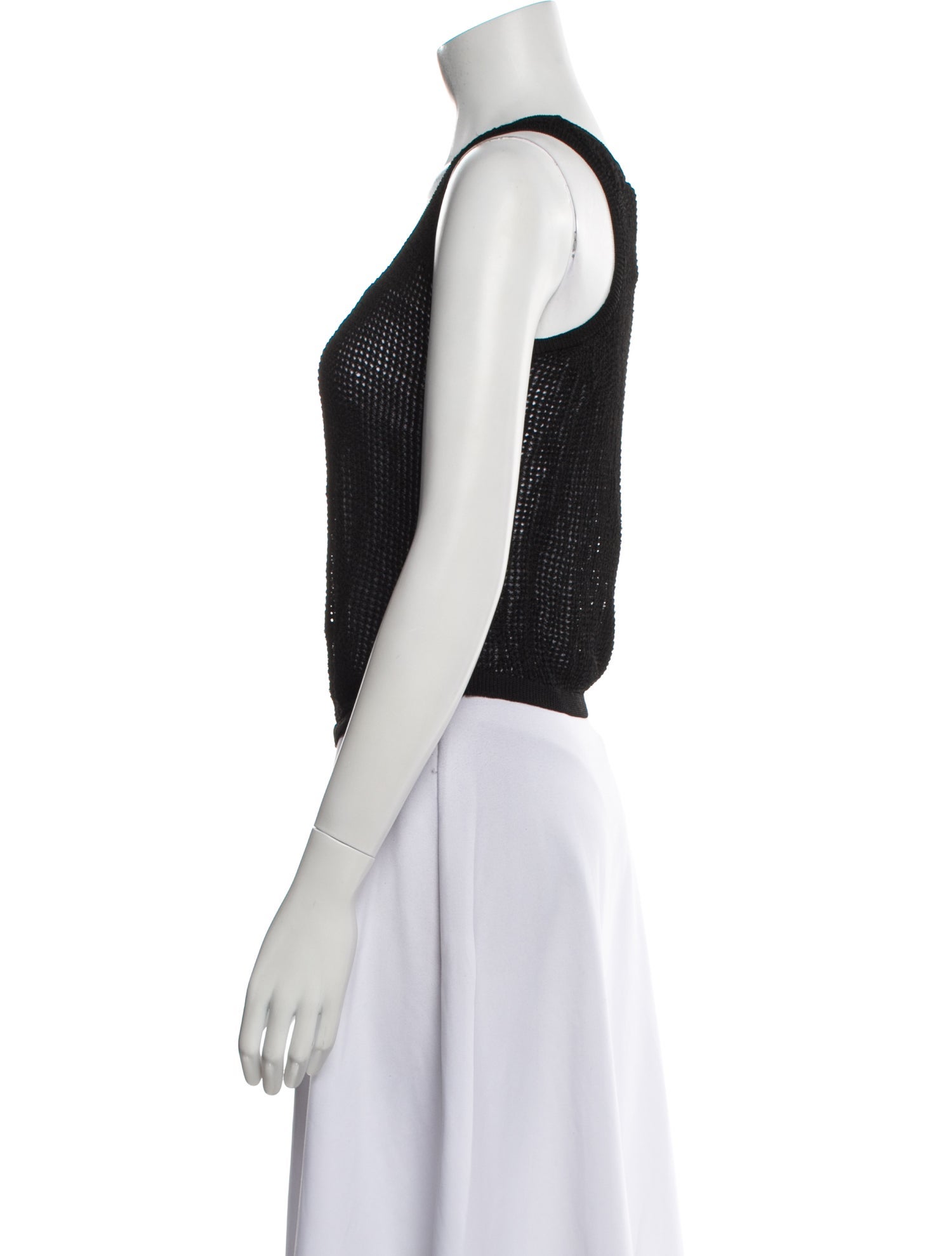 Anthony Vaccarello Scoop Neck Sleeveless Top
