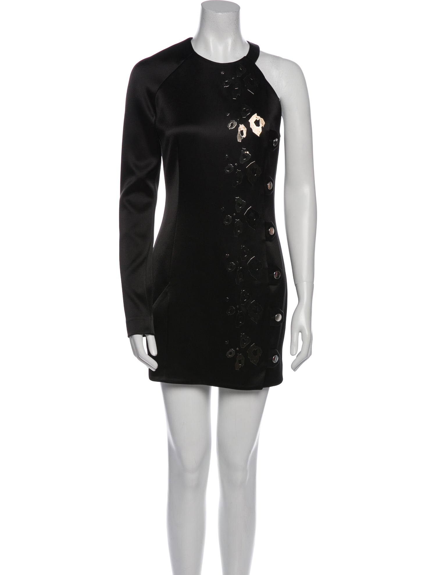 Anthony Vaccarello Crew Neck Mini Dress
