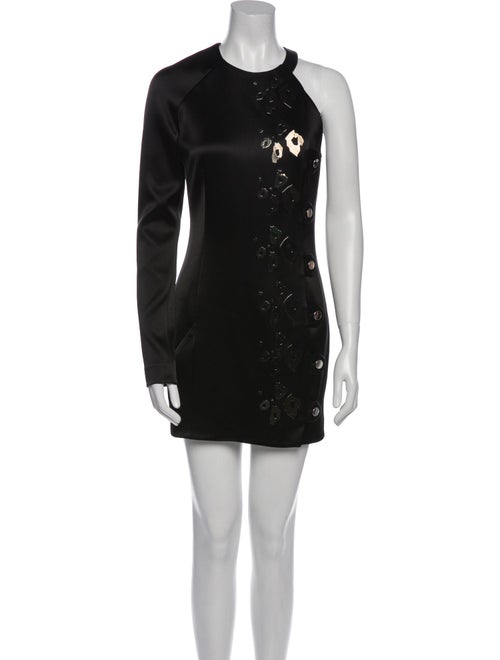 Anthony Vaccarello Crew Neck Mini Dress