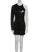 Anthony Vaccarello Crew Neck Mini Dress