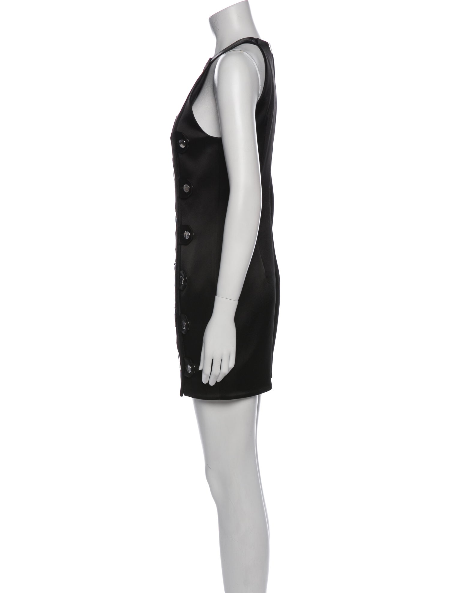 Anthony Vaccarello Crew Neck Mini Dress