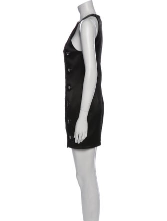Anthony Vaccarello Crew Neck Mini Dress