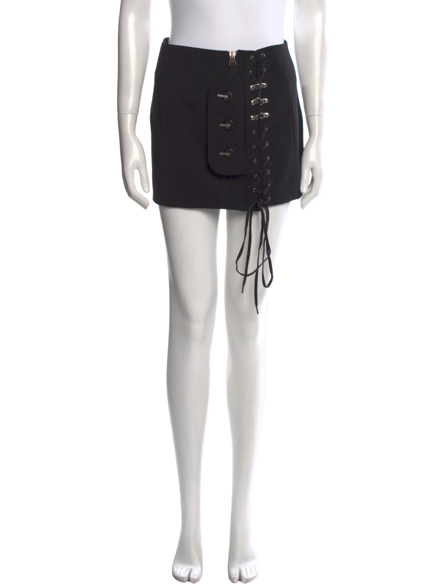 Anthony Vaccarello Wool Mini Skirt