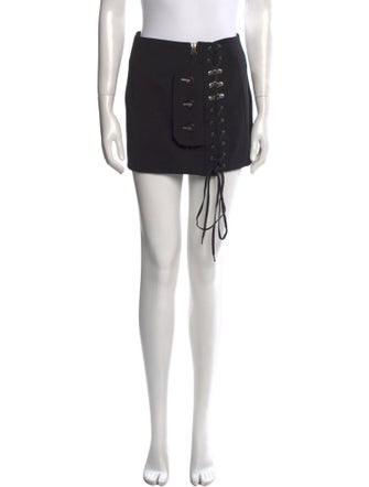 Anthony Vaccarello Wool Mini Skirt