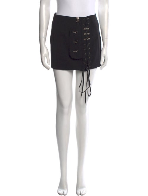 Anthony Vaccarello Wool Mini Skirt