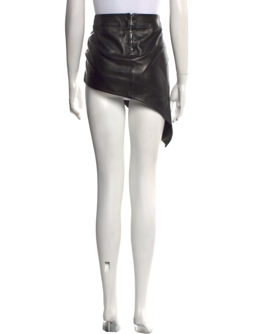 Anthony Vaccarello Lambskin Knee-Length Skirt