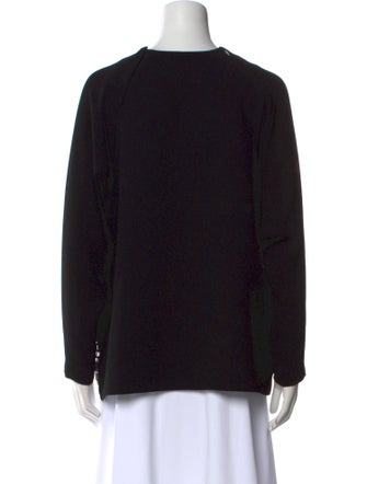 Anthony Vaccarello Bateau Neckline Long Sleeve Top